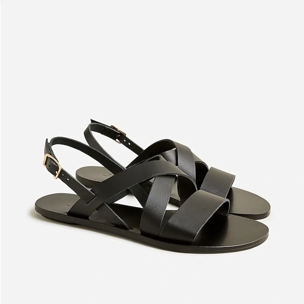J Crew Carsen made-in-Italy slingback sandals in leather CA044